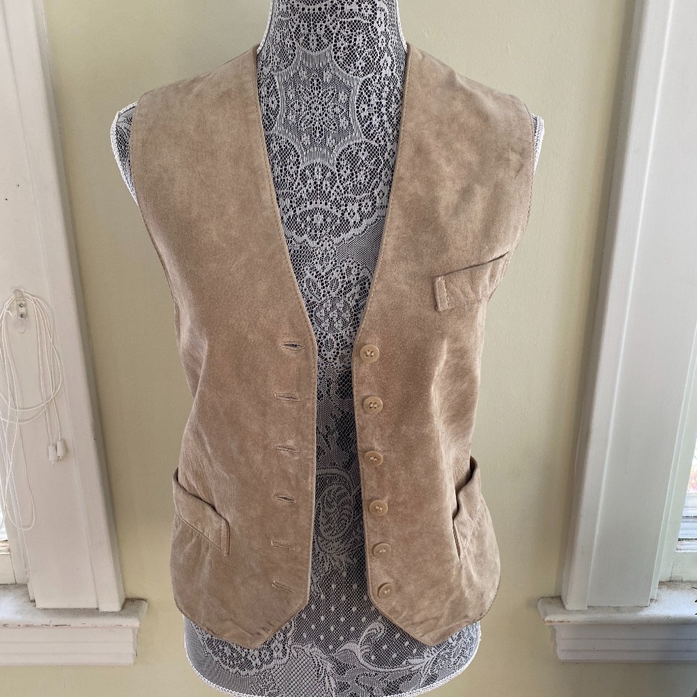 Vintage Leather Ann Taylor Vest
